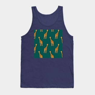 Teal Giraffes Tank Top